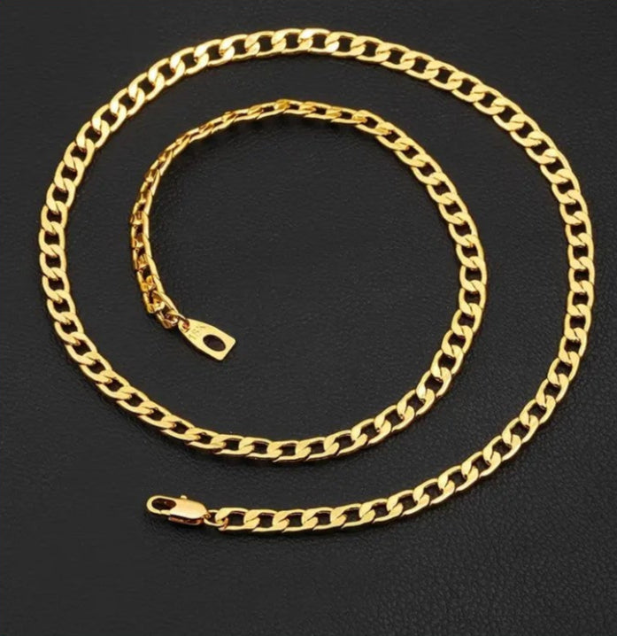 1pc Golden Necklace Men & Women