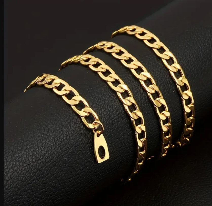 1pc Golden Necklace Men & Women