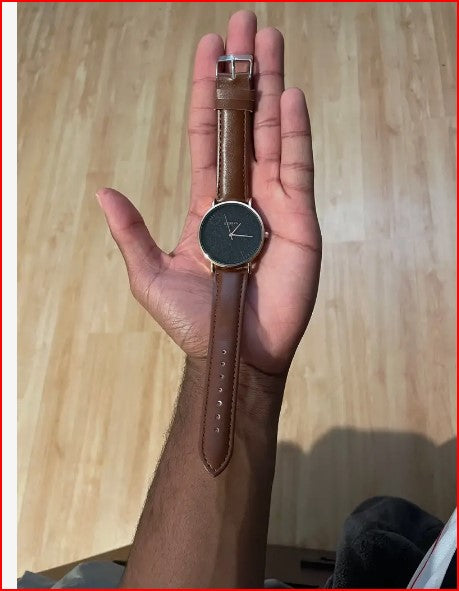 4pcs Quartz Leather Watch Band