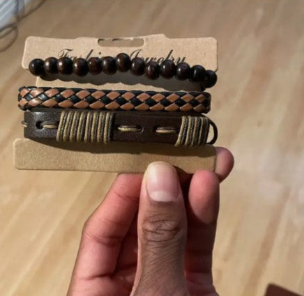 4pcs Quartz Leather Watch Band