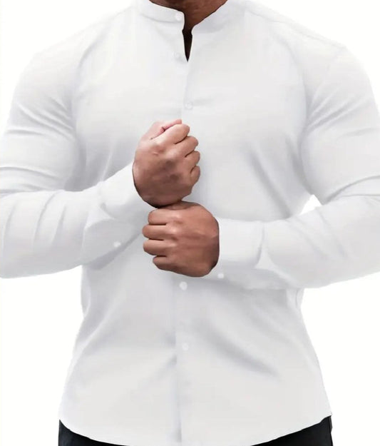 Camisa formal con botones de diseño clásico 